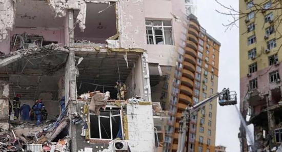 රුසියාවෙන් යුක්‍රේනයට ඩ්‍රෝන ප්‍රහාර..